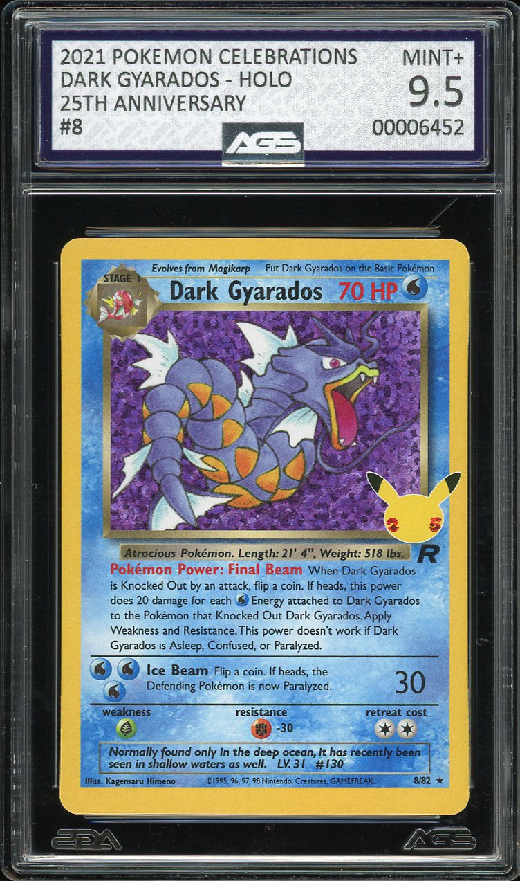 2021 Celebrations #8 Holo Dark Gyarados (MINT+ 9.5)