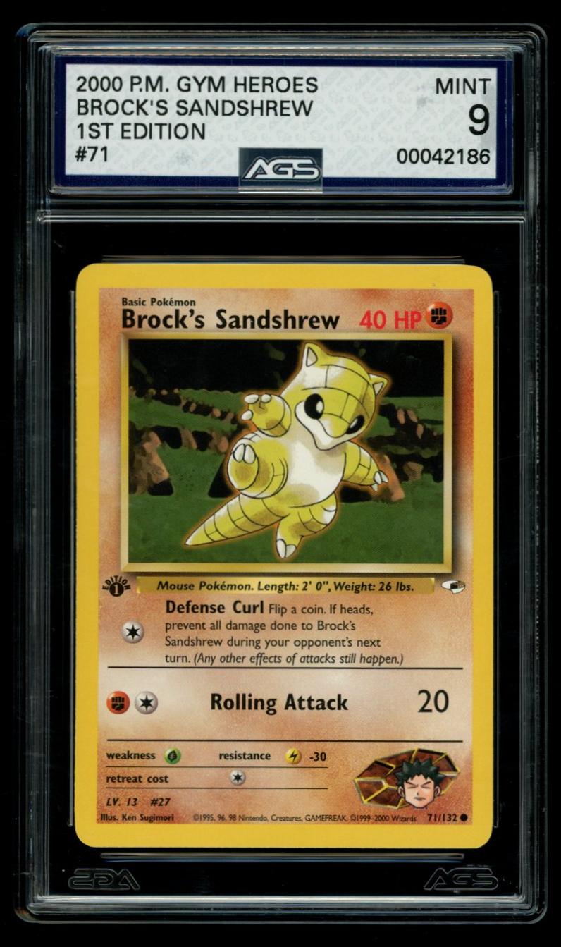 2000 Gym Heroes #71 1st Edition Brock's Sandshrew (MT 9)