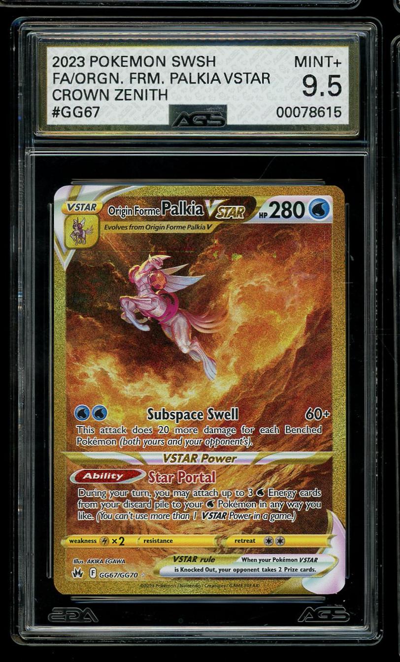 2023 Crown Zenith #GG67 Origin Forme Palkia VSTAR (MINT+ 9.5)