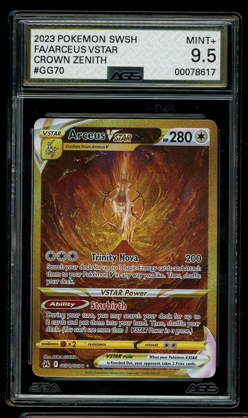 2023 Crown Zenith #GG70 Arceus VSTAR (MINT+ 9.5)