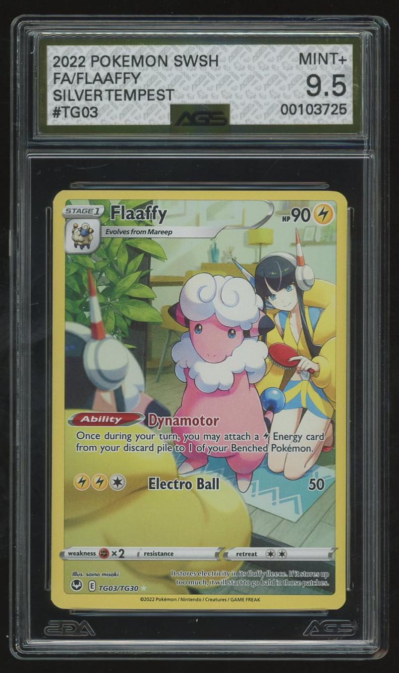 2022 Pokemon Sword & Shield Series Silver Tempest #TG03 Holo Flaaffy (MINT+ 9.5)
