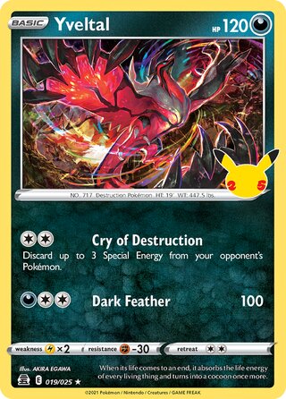 2021 Celebrations #19 Holo Yveltal (MT 9)