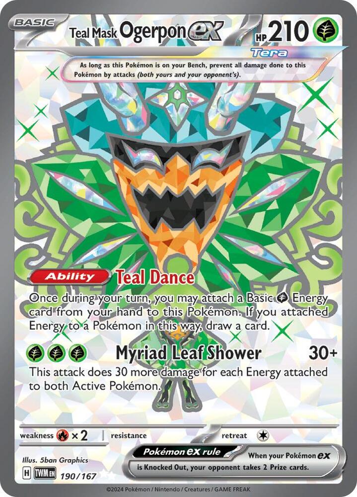 Teal Mask Ogerpon ex 190/167 / Ultra Rare