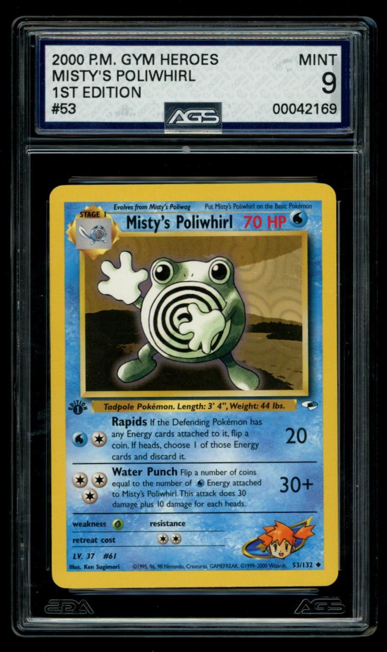 2000 Gym Heroes #53 1st Edition Misty's Poliwhirl (MINT 9)