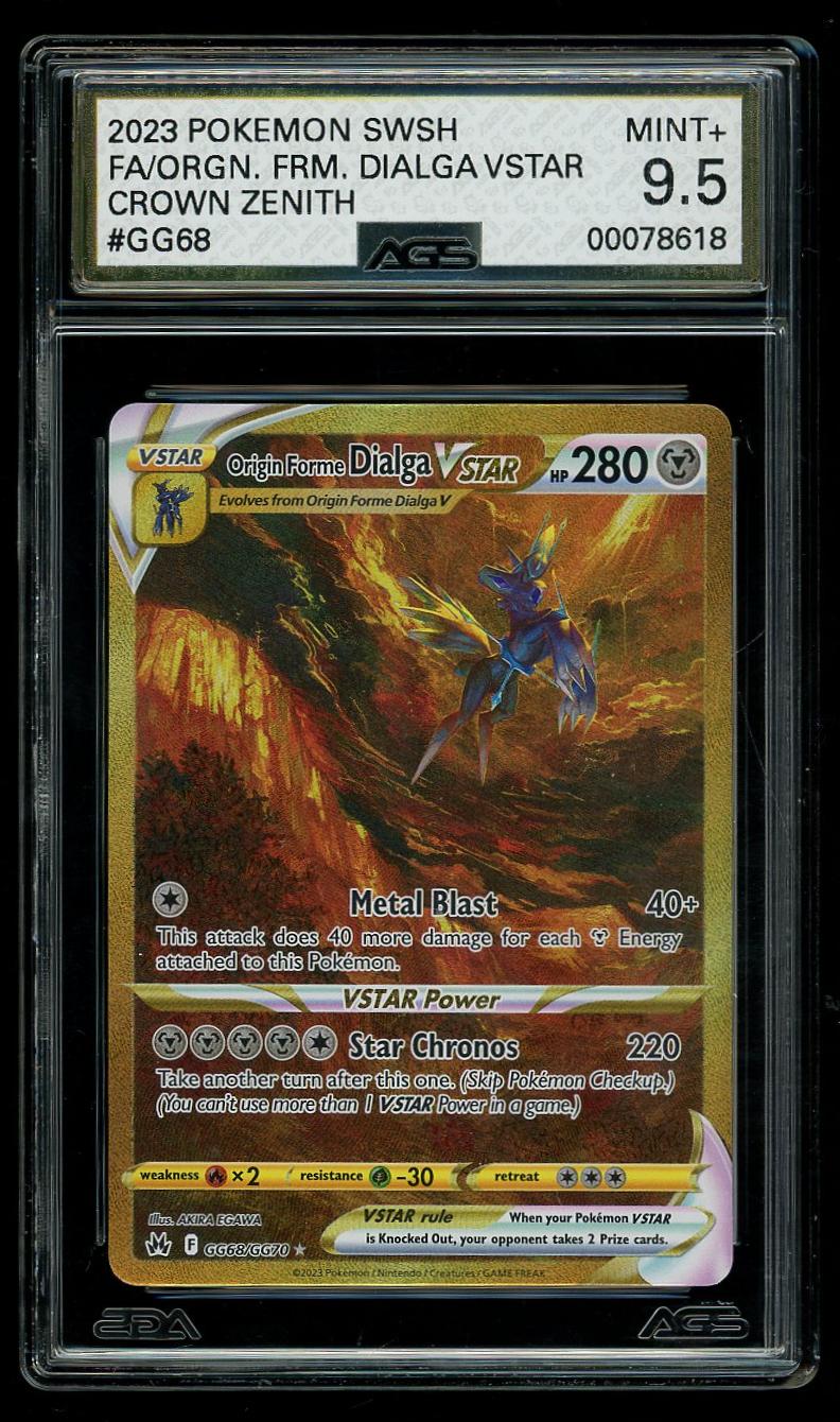 2023 Crown Zenith #GG68 Origin Forme Dialga VSTAR (MINT+ 9.5)