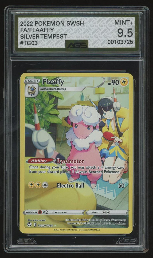 2022 Pokemon Sword & Shield Series Silver Tempest #TG03 Holo Flaaffy (MINT+ 9.5)