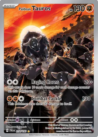 Paldean Tauros 218/193 / Illustration Rare