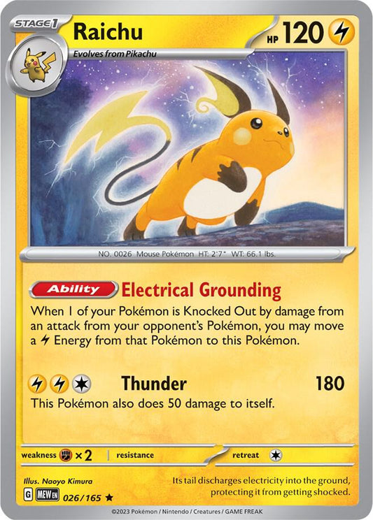 Raichu 026/165 / Rare