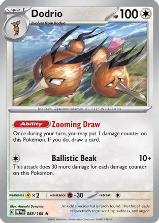 Dodrio 085/165 / Rare