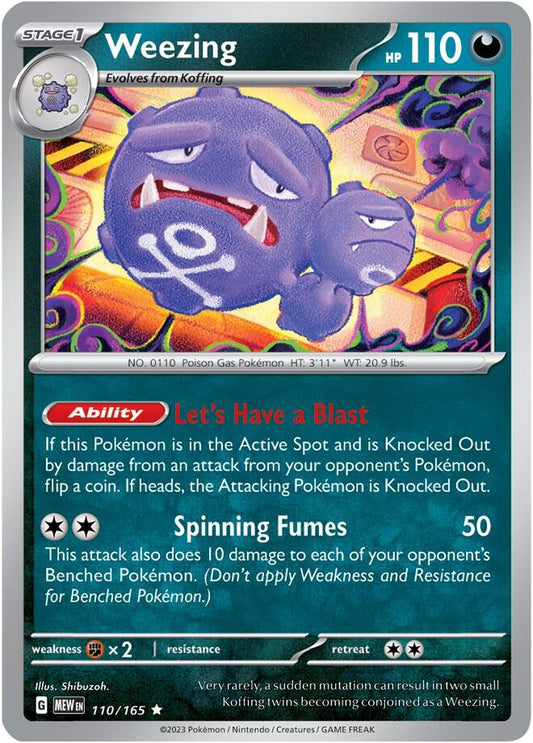 Weezing 110/165 / Rare