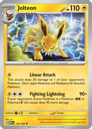 Jolteon 135/165 / Rare