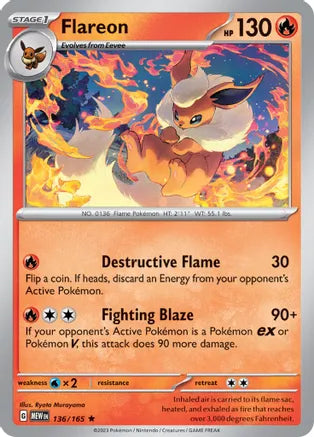 Flareon 136/165 / Rare