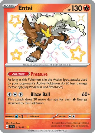 Entei 112/091 / Shiny Rare