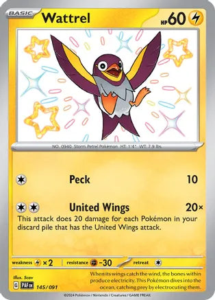 Wattrel 145/091 / Shiny Rare