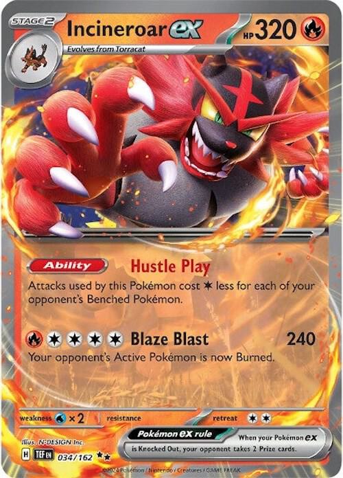 Incineroar ex 034/162 / Double Rare