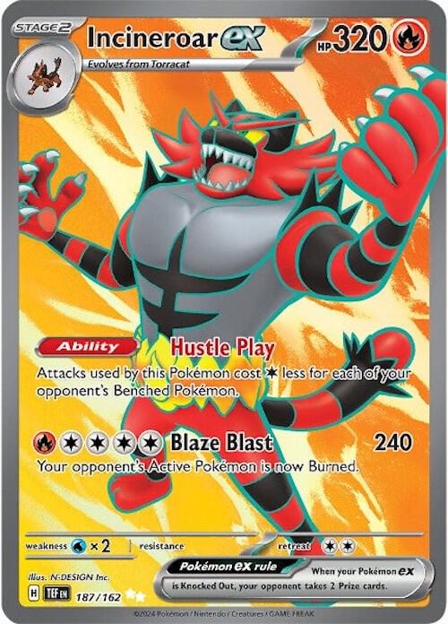 Incineroar ex 187/162 / Ultra Rare