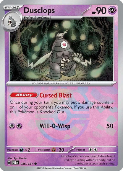 Dusclops - 036/131 - Prismatic Evolutions