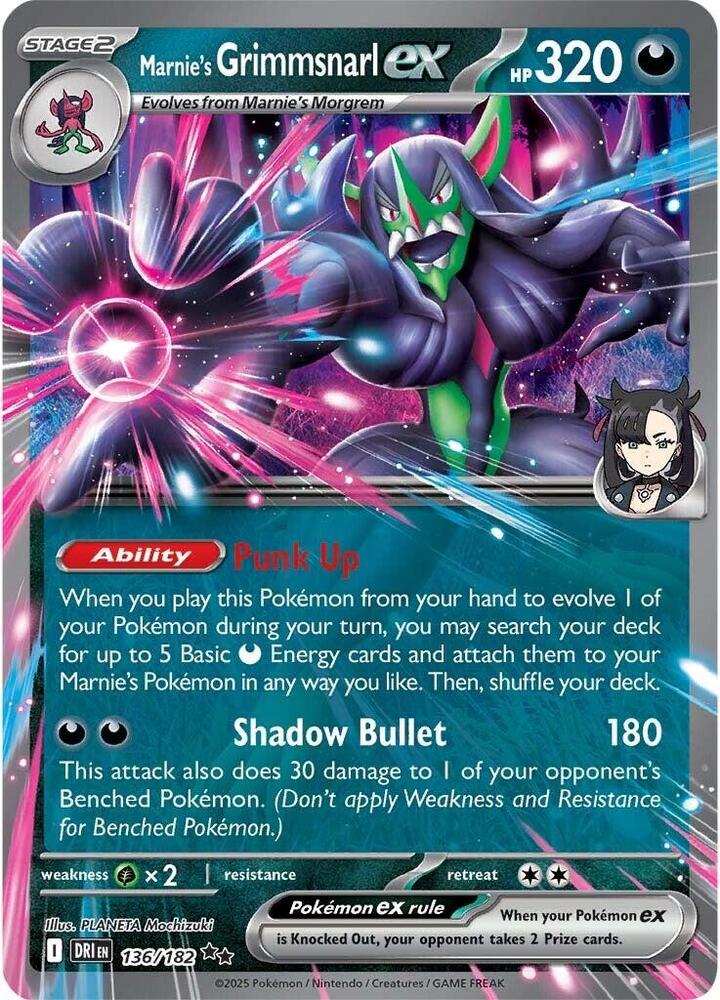 Marnie's Grimmsnarl ex - 136/182 - Destined Rivals