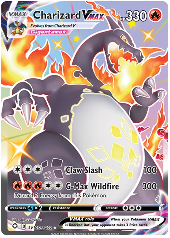 2021 Shining Fates #SV107 Charizard VMAX (GEM-MT 10)