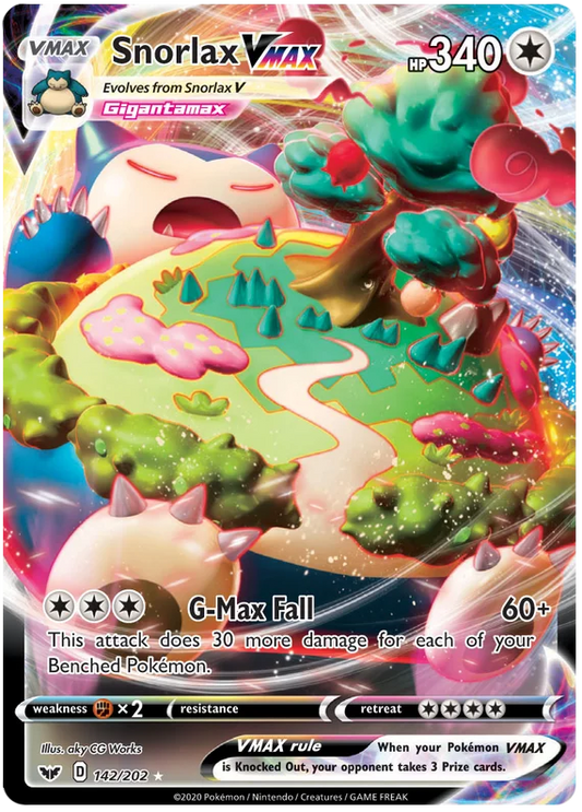 2020 Sword & Shield #142 Snorlax VMAX (GEM-MT 10)