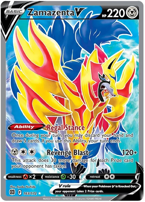 2022 Brilliant Stars #163 Zamazenta V (MINT+ 9.5)